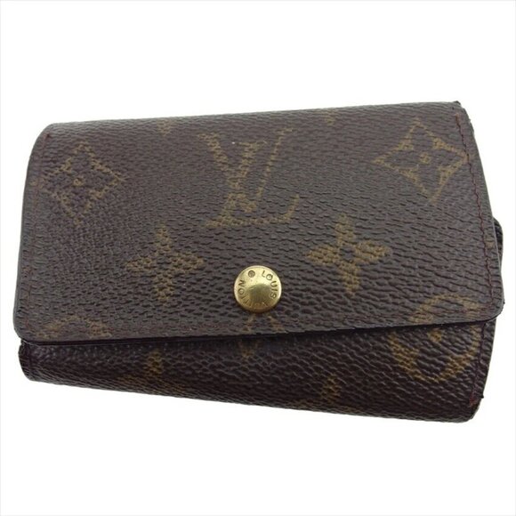 LOUIS VUITTON Key Case Monogram Beige Monogram Canvas Authentic USED - Picture 1 of 10